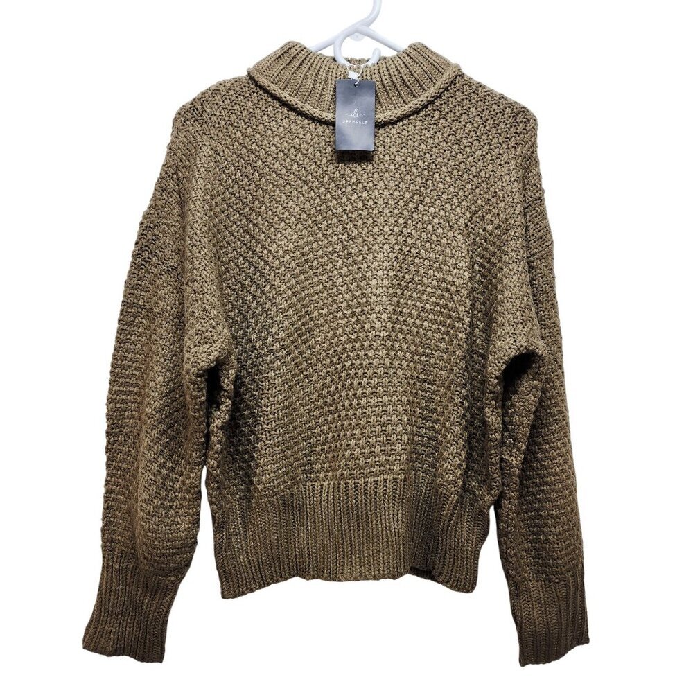 Deepself Womens Knit Turtleneck Sweater Size M Warm & Cozy